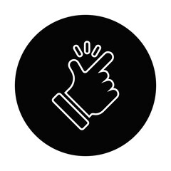 Obraz premium Snap finger icon in simple design. Vector illustration