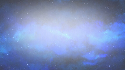 Blue Sky Cloud Border with Starry Night Sky and Dreamy Atmosphere Abstract blue background © Mikky