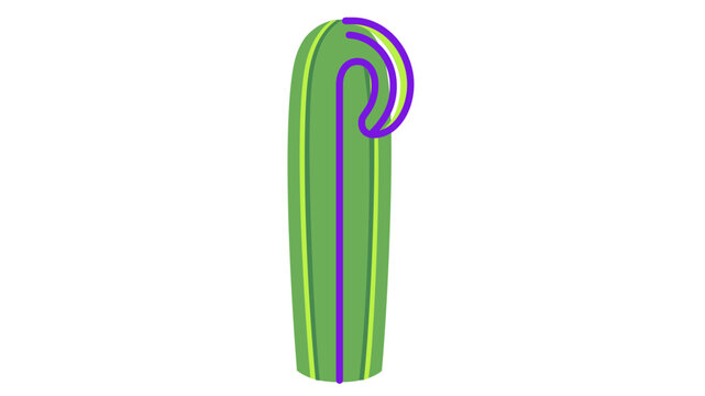 Fresh emerald aloe vera plant sketched in a slim rescalable contour outline with adjustable path thickness &mdash; a clean, versatile botanical motif for herbal wellness products, skincare packaging,