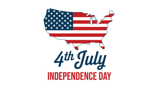 usa map with american flag pattern for happy 4th of july independence day patriotic celebration vector illustration design artwork