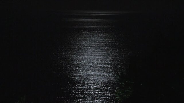 月夜の海面