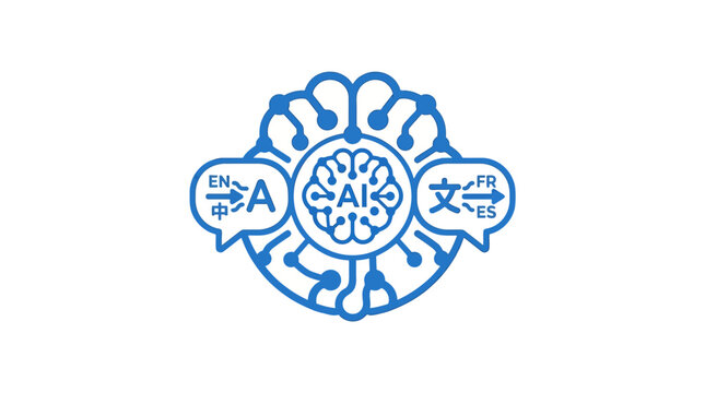 Blue Symbol Logo Design Element Graphic.