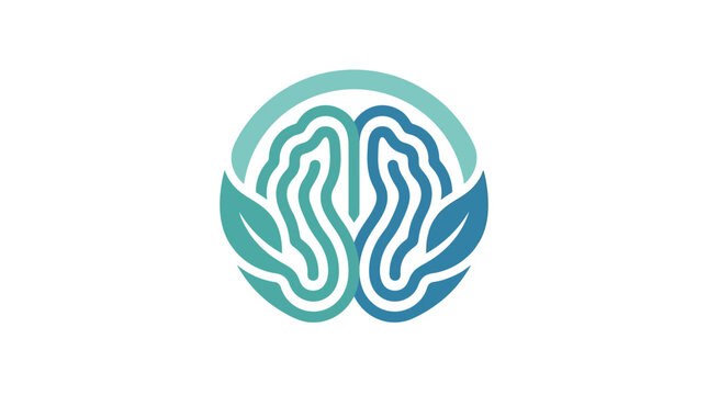 Brain Mind Symbol Logo Design.