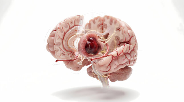 Cerebral Aneurysm Bleeding Within Brain