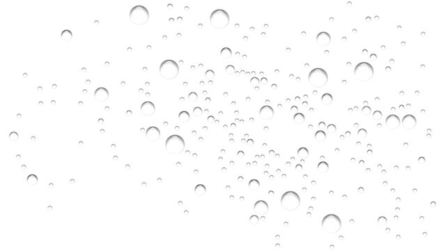 Water Droplets Overlay, Transparent Vector