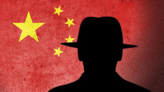 China spy and hackers launch cyber attacks. Hackers violate privacy. Hacker is searching  personal data. Social media data breaches