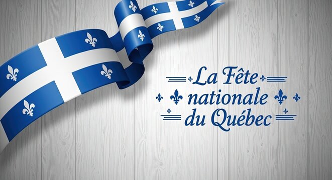 Quebec National Day celebration with flags and festive atmosphere in Quebec