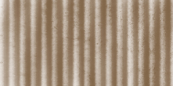 Brown corrugated metal sheet texture background with subtle rust effect, vintage industrial wall backdrop
