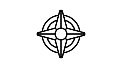 Fototapeta premium Compass Navigation Symbol Icon Design.