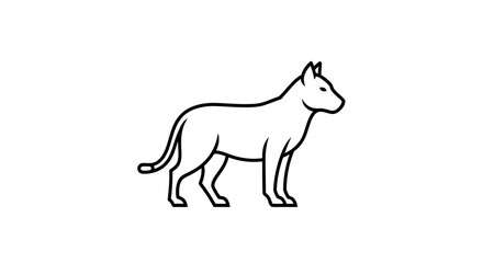 Fototapeta premium Detailed drawing of a lion.