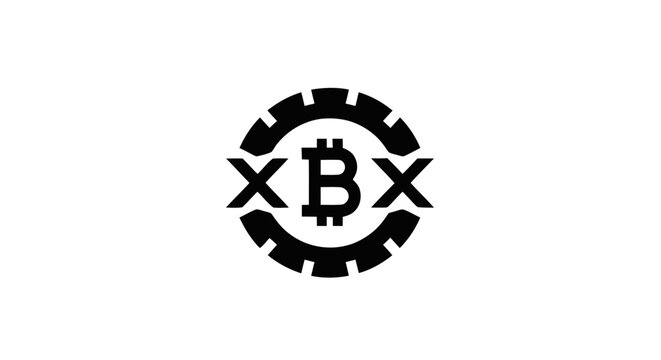 Bitcoin cryptocurrency logo design.