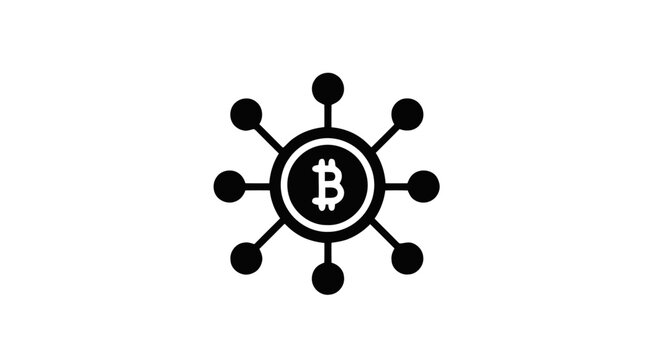 Bitcoin cryptocurrency logo symbol icon.
