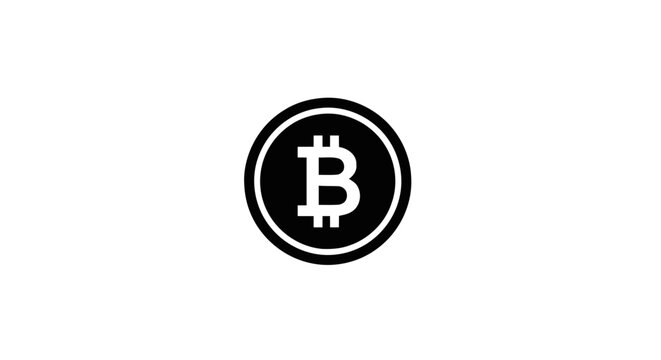 Bitcoin cryptocurrency symbol logo icon.