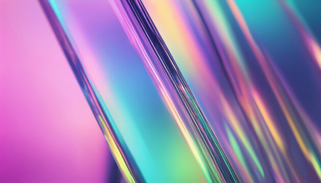 Abstract holographic neon wave background with iridescent gradient colors