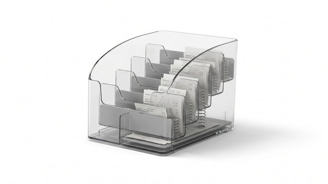 Clear organizer with files modern design for office or home organization