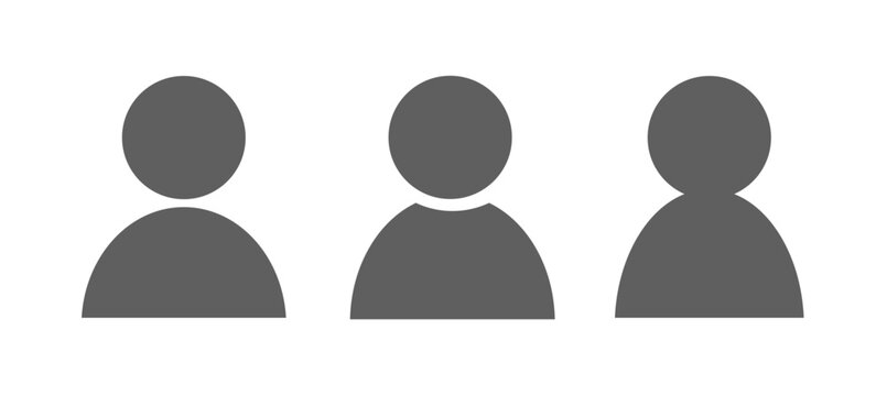 User icon outline profile icon vector. Simple silhouette for web, users, login mobile app, web ui and interface design. Admin avatar for member web.
