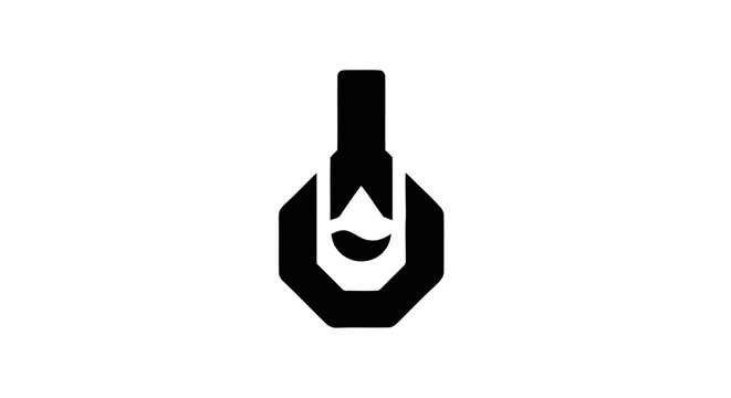 Black and white socket wrench icon.