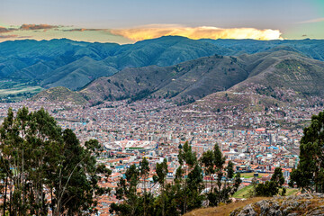 Obraz premium A view of the city centre of Cusco in Peru 
