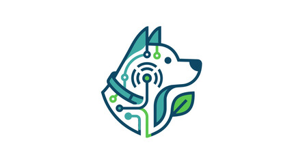 Husky Dog Face Eco Friendly Logo. © Ahmad