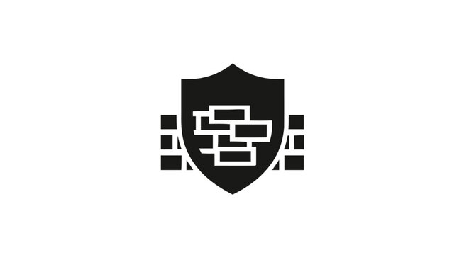 Black shield with white circuit board.
