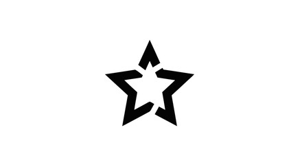 Obraz premium Black star shape symbol icon graphic.