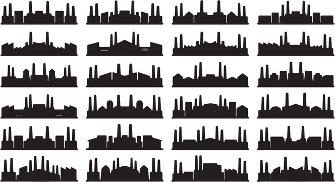 City Skyline Silhouette Urban Landscape.