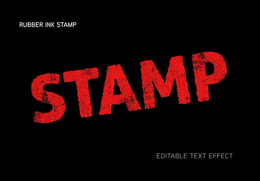 Rubber Ink Stamp Text Effect