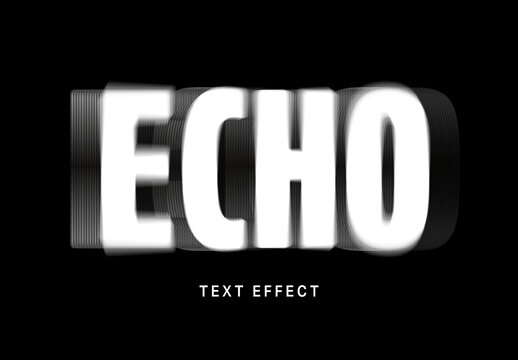 Echo Distorted Text Effect