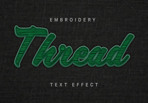 Embroidery Patch Text Effect