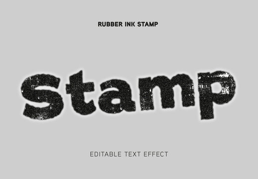 Rubber Ink Stamp Text Effect