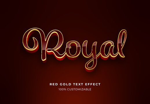 Red Gold Text Effect