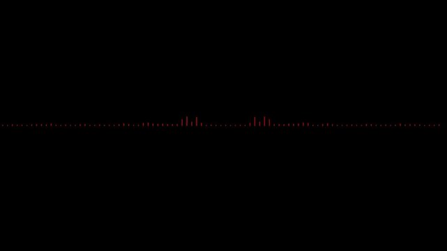 audio frequency waveform animation on transparent background, minimal music sound wave icon animation....