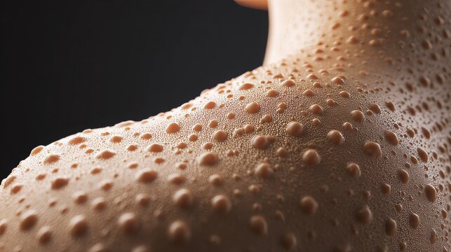 Detailed skin structure with bumps for medical illustration. 