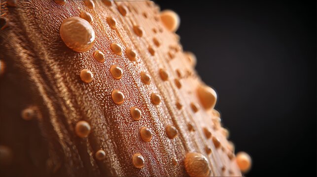 Detailed skin structure with bumps for medical illustration. 