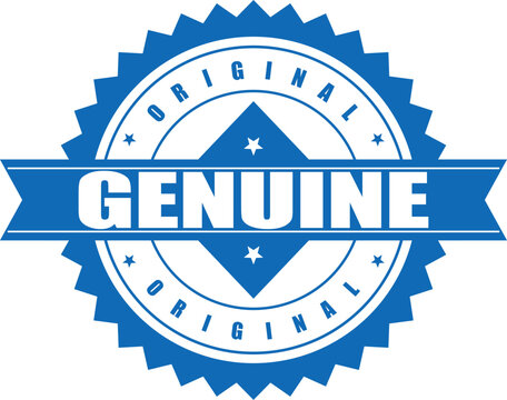 A blue seal badge displays the word GENUINE in a white banner.