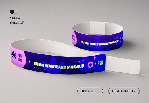 Event Wristband Mockup