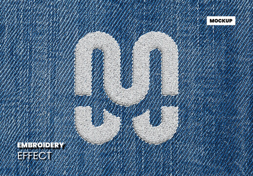 Embroidery Effect Mockup