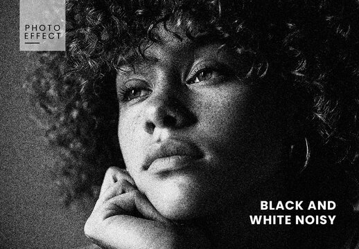 Black And White Noisy Photo Effect