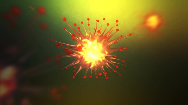 3D Simulation of Covid-19 Particle in Human Body