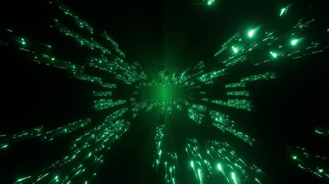 Sci-fi 3d render futuristic technology background animation 4k seamless looping backdrop