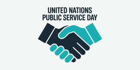 Fototapeta premium United Nations Public Service Day Handshake Partnership Icon