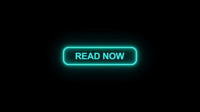 Neon Read now &ndash; Online Education and Digital Knowledge Concept Animation video transparent background..