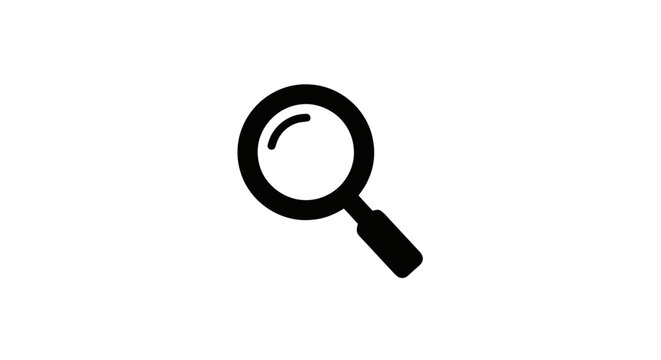 Magnifying glass icon closeup view.