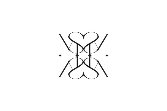 Royal SN Letter Monogram Logo - Symmetrical S and N Initial Crest for Premium Luxury Branding