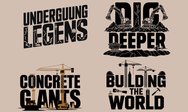 Black and white of underground legends concrete giants building the deeper