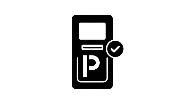Parking Meter Icon Symbol.
