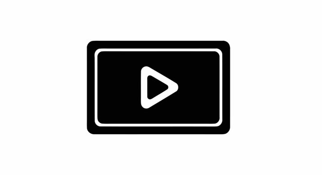 Play button icon on screen.