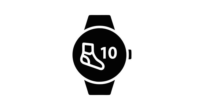 Running Watch with Foot Icon.