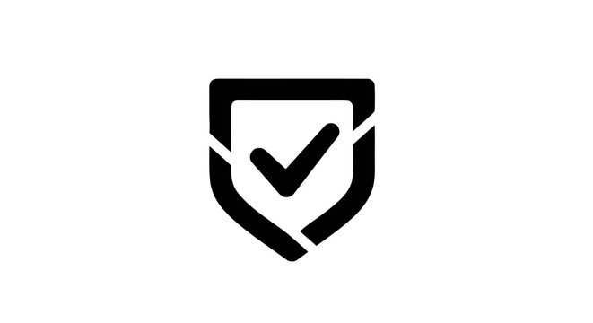 Shield with checkmark logo icon.