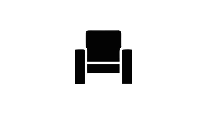 Simple black office chair design.